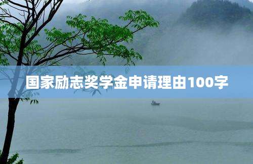 国家励志奖学金申请理由100字