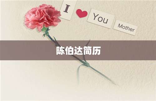 陈伯达简历