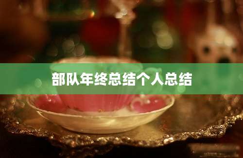部队年终总结个人总结