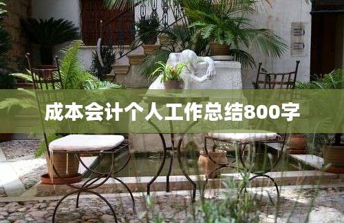 成本会计个人工作总结800字
