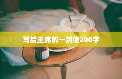 写给主席的一封信200字