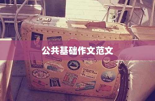 公共基础作文范文