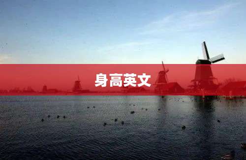 身高英文