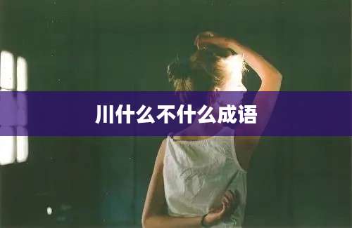川什么不什么成语
