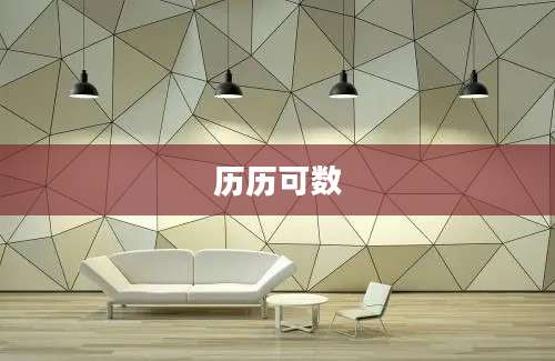 历历可数