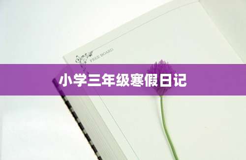 小学三年级寒假日记
