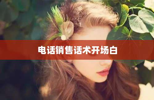 电话销售话术开场白