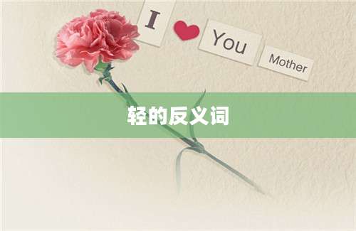 轻的反义词