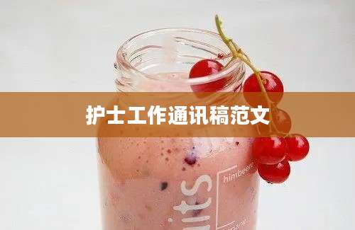 护士工作通讯稿范文