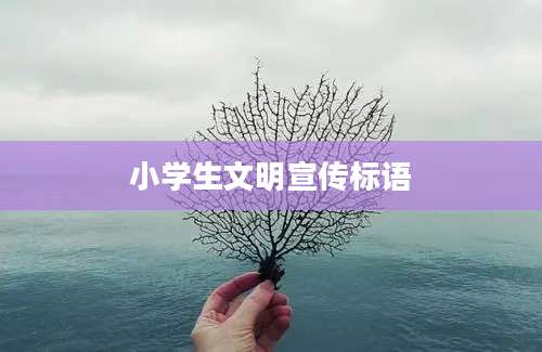 小学生文明宣传标语