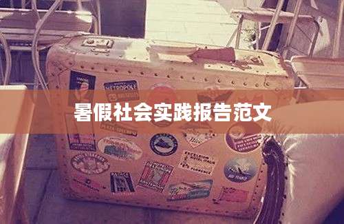 暑假社会实践报告范文