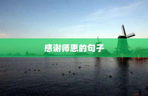感谢师恩的句子