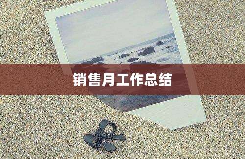 销售月工作总结