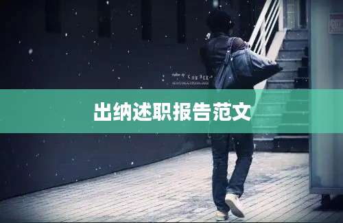 出纳述职报告范文