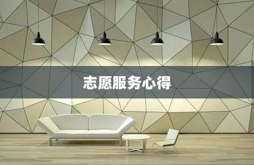 志愿服务心得