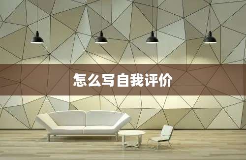 怎么写自我评价