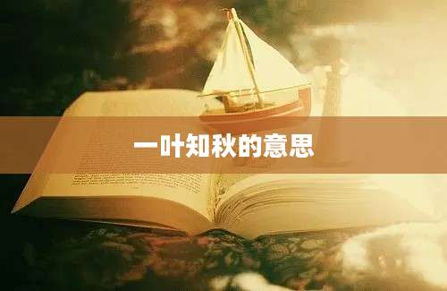 一叶知秋的意思