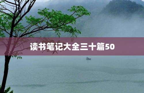 读书笔记大全三十篇50