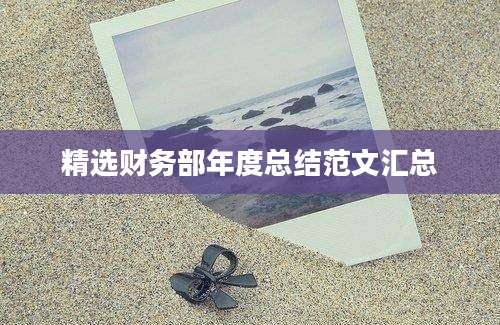 精选财务部年度总结范文汇总