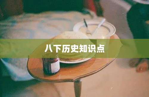 八下历史知识点