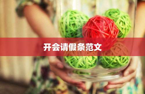 开会请假条范文