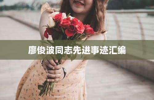 廖俊波同志先进事迹汇编
