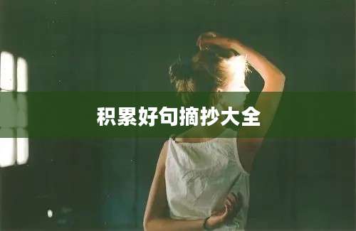 积累好句摘抄大全