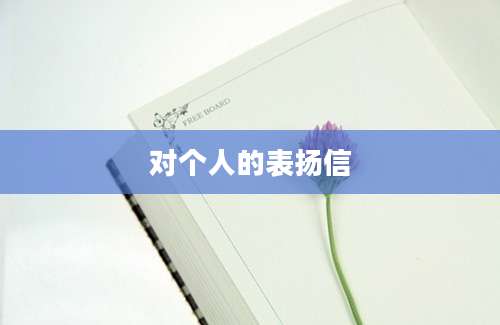 对个人的表扬信
