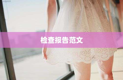 检查报告范文