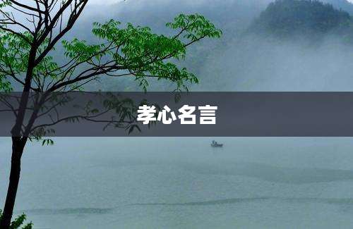 孝心名言
