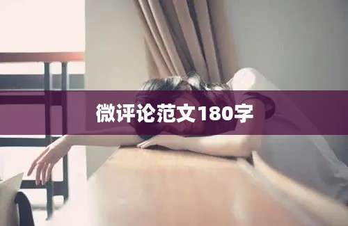 微评论范文180字