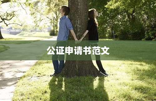 公证申请书范文