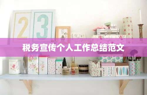 税务宣传个人工作总结范文