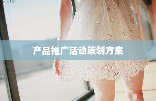 产品推广活动策划方案