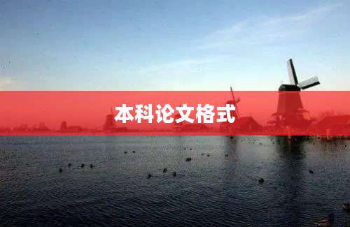 本科论文格式