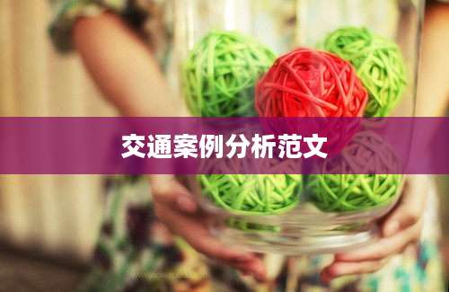 交通案例分析范文