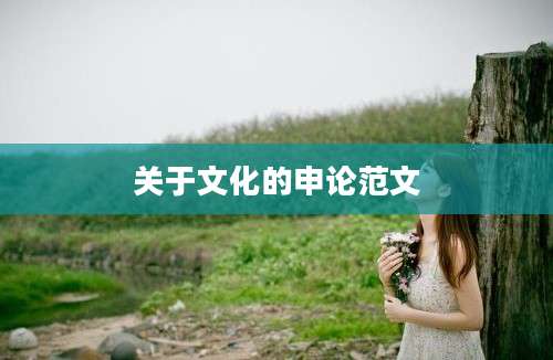 关于文化的申论范文