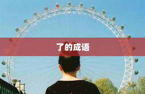 了的成语