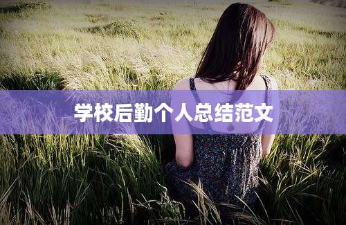 学校后勤个人总结范文