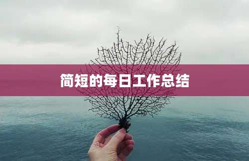简短的每日工作总结