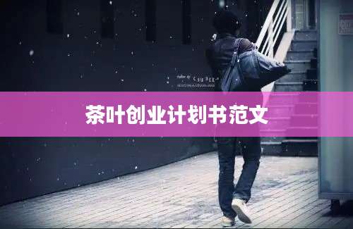 茶叶创业计划书范文