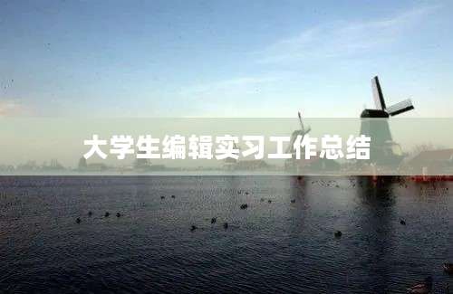 大学生编辑实习工作总结