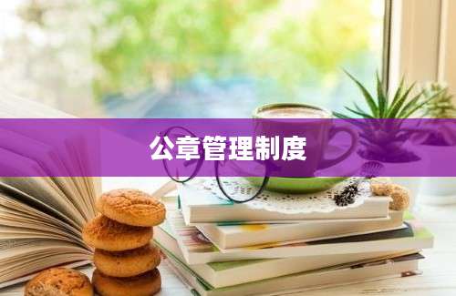 公章管理制度