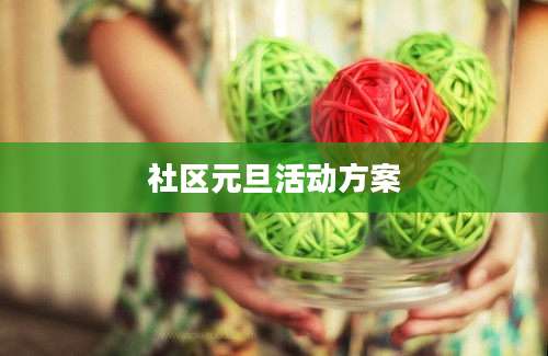社区元旦活动方案