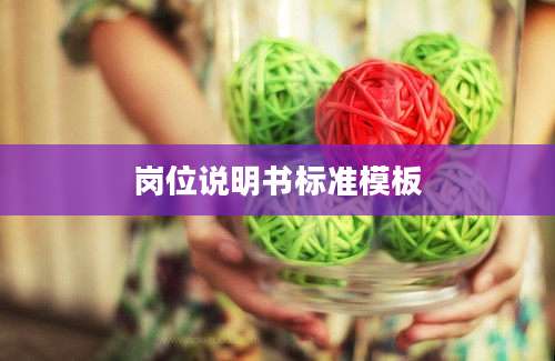 岗位说明书标准模板