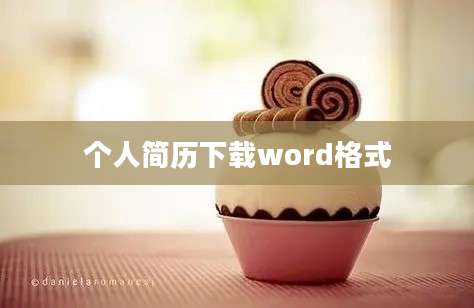 个人简历下载word格式
