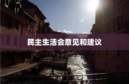 民主生活会意见和建议