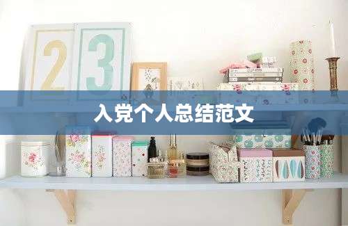 入党个人总结范文