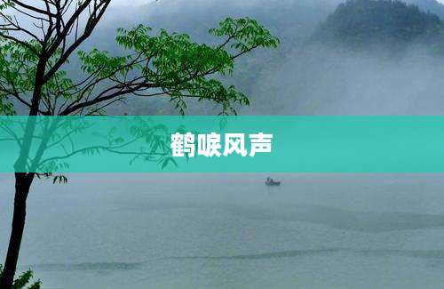 鹤唳风声