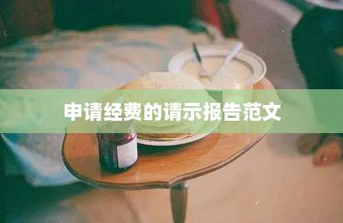 申请经费的请示报告范文
